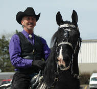 Bizkit with ridder Terry-Owned by Dream Gait Friesians