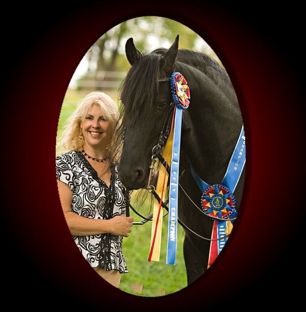 Friesian Sport Horse stallion Diederik and his owner Sheila Weinrich